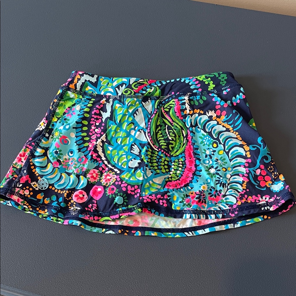 Lilly Pulitzer Kids Vibrant Blue and Pink Mini Skort small 4-5